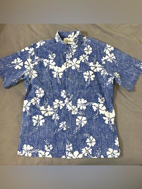 Reyn Spooner Reverse Print Hawaiian Button Down Shirt Mens XL